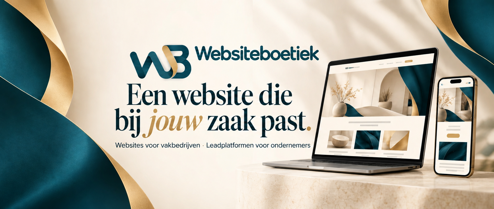 Websiteboetiek: Een website die bij jouw zaak past. Websites voor vakbedrijven en leadplatformen voor ondernemers.